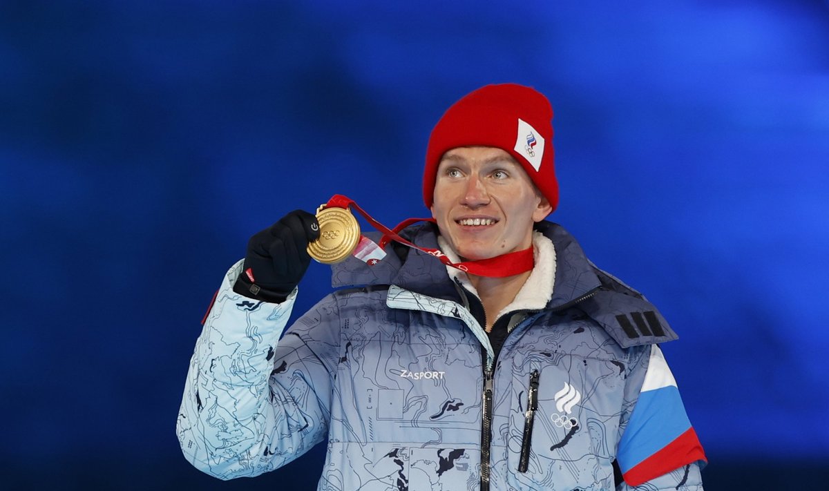 Александр Большунов, российский лыжник, олимпийский чемпион