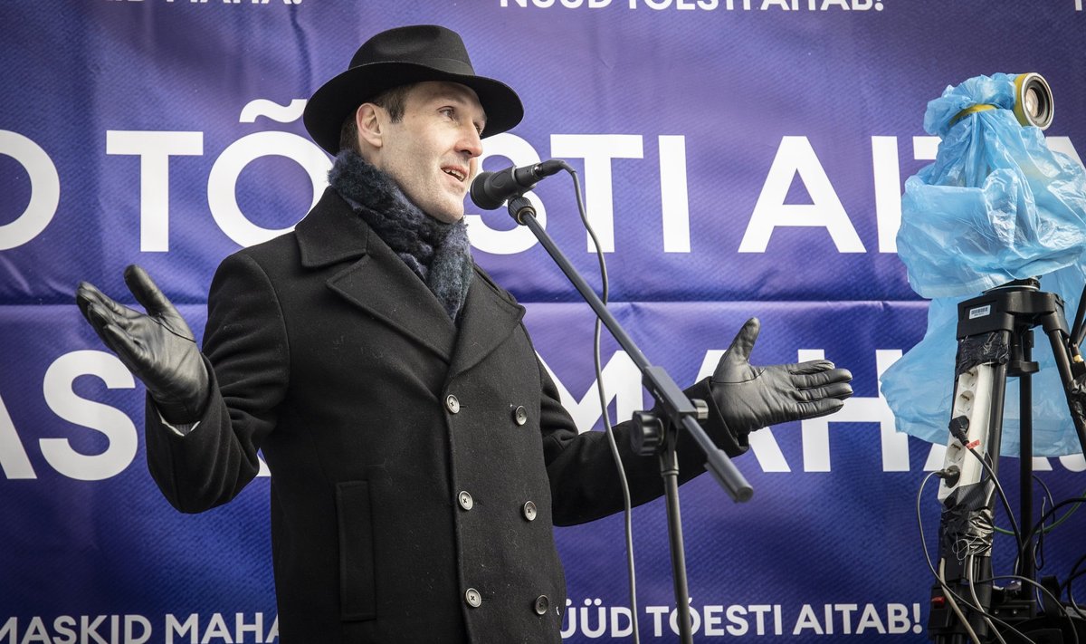 Pildil Helme Vabaduse konvoi 2022 meeleavaldusel