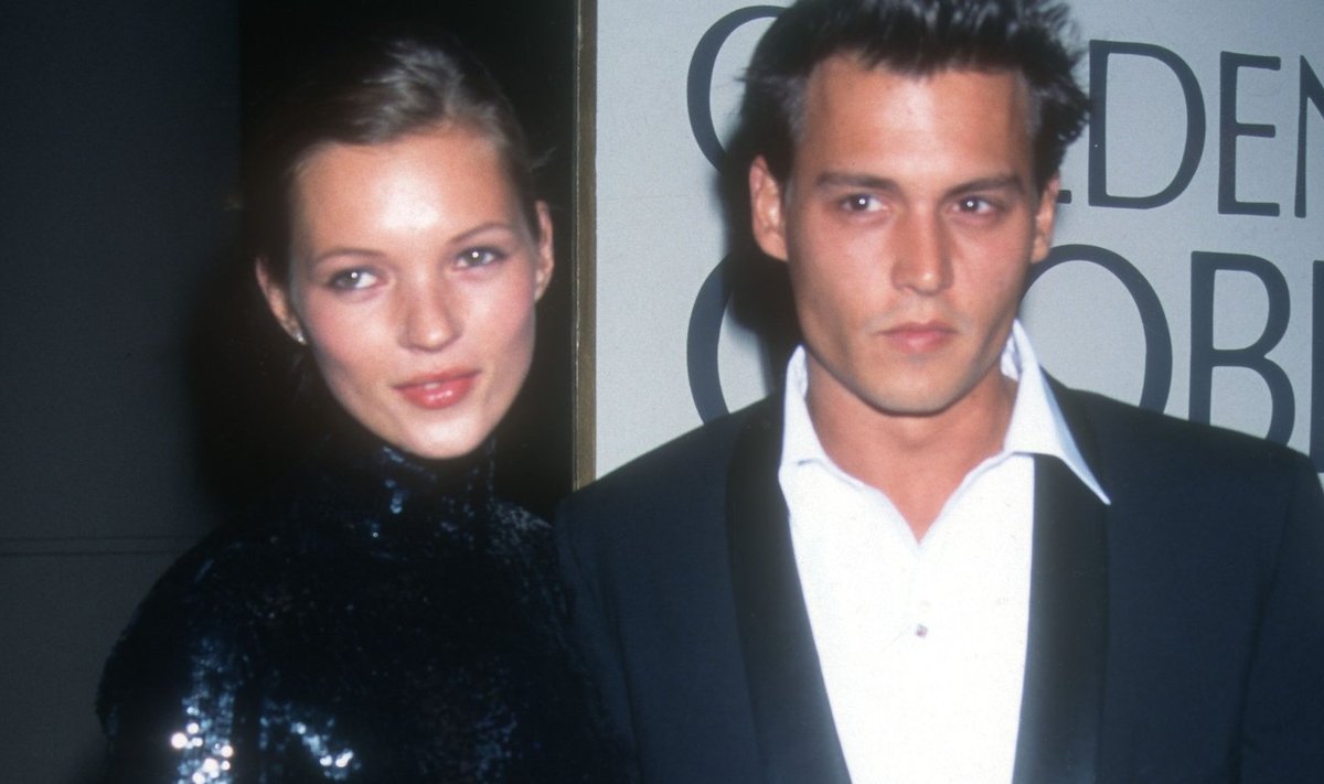Kate Moss ja Johnny Depp aastal 1995.