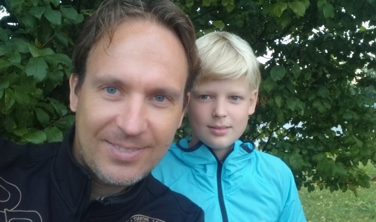 Tänavu suvel koos 10-aastase poja Aksliga, kes käib treenerist vanaema Külli juures suusatreeningutel