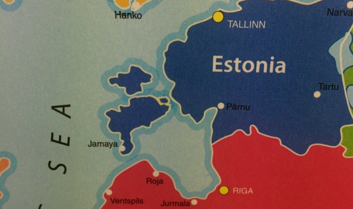 FOTO: Inglismaal müüdavale Euroopa kaardile märgiti Eesti asulatest  Tallinn, Tartu, Narva, Pärnu ja... Jamaya! - Delfi