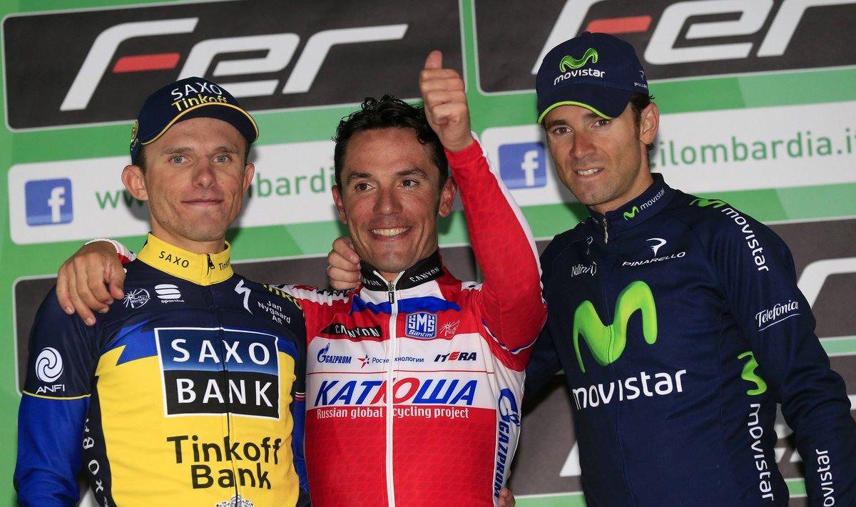 Giro di Lombardia 2013 esikolmik, keskel Rodriguez