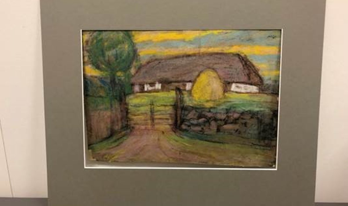 OLI VARASTE SAAK: Ants Laikmaa pastell paberil "Talu" (1920–1925). Politsei uurimine viis teose leidmiseni.
