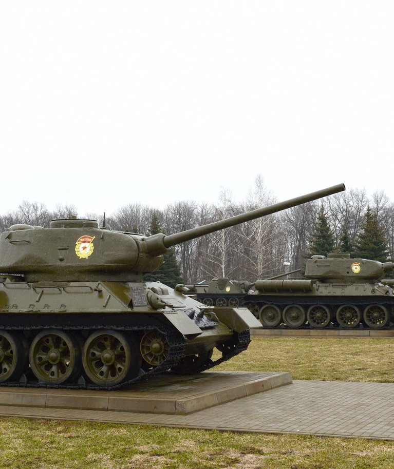 T-34 tankid Venemaal Prohhorovka riiklikus sõjaajaloo muuseumis.