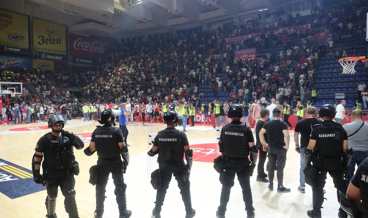 Möödunud hooaja ABA liiga Belgradi punatähtede ja Partizani vaheline otsustav finaalmäng.