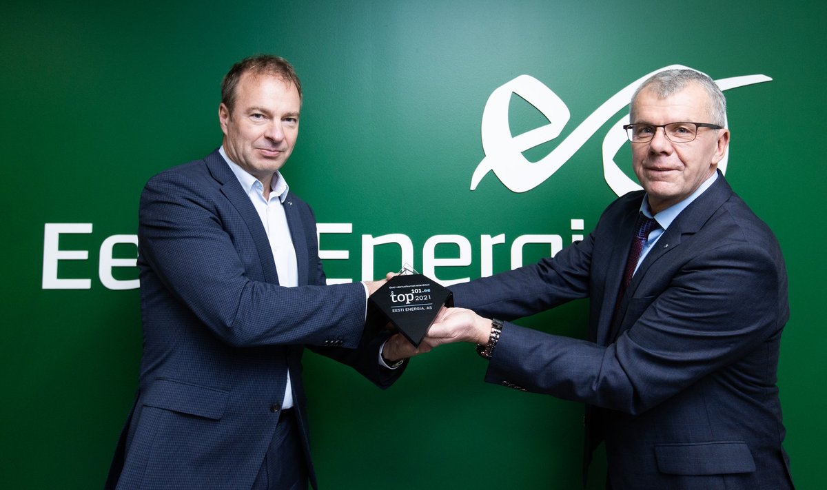 Prudentia juhtivpartnerilt Illar Kaasikult saab Eesti väärtuslikema ettevõtte auhinna Eesti Energia juht Hando Sutter.